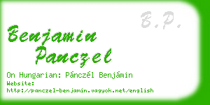 benjamin panczel business card